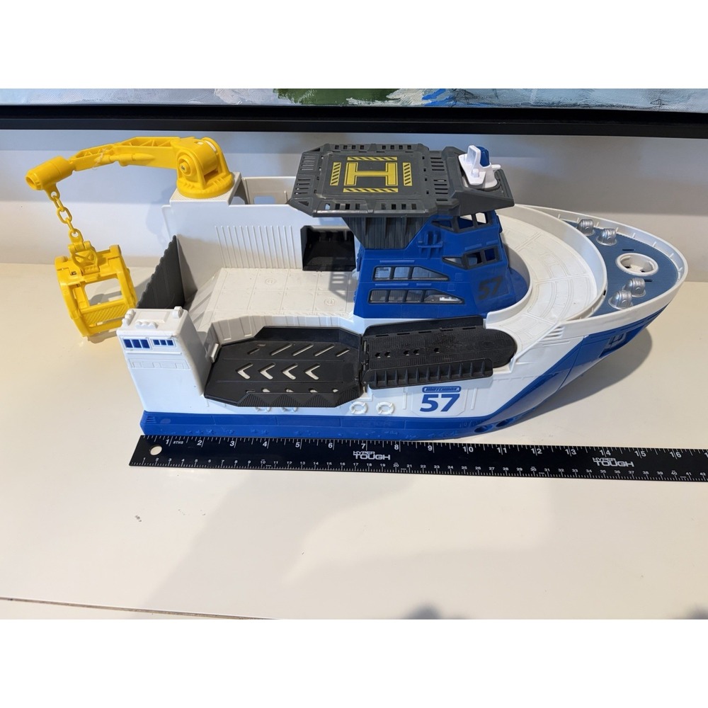 Matchbox - Mission Marine Rescue Shark Ship - BFN57 - Mattel - Ship Only